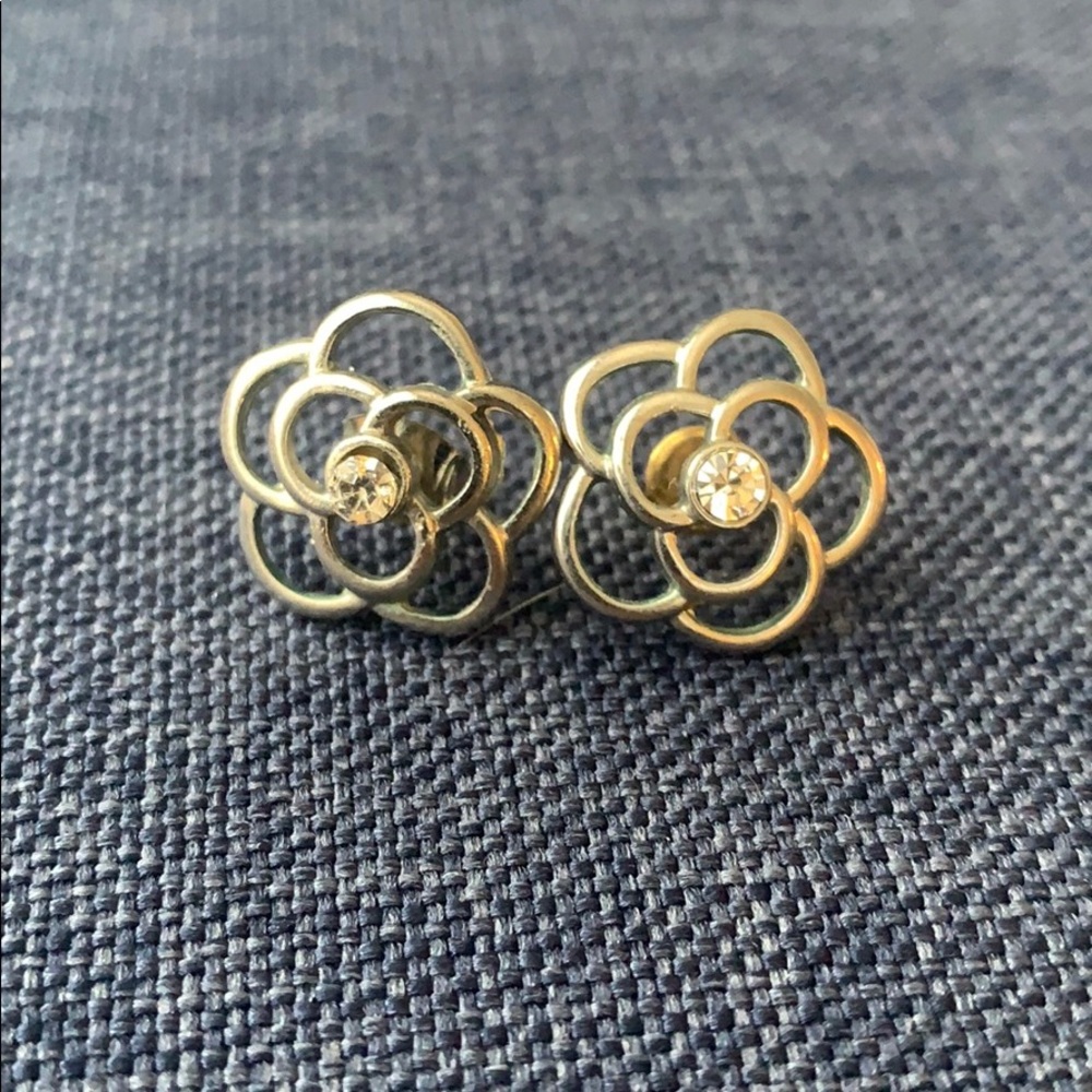 Silver Flower Stud Earrings